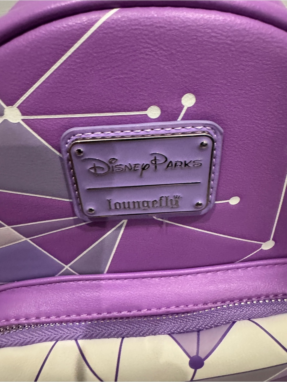 Disney Parks Loungefly Purple Epcot Mini Backpack RARE - Picture 2 of 4